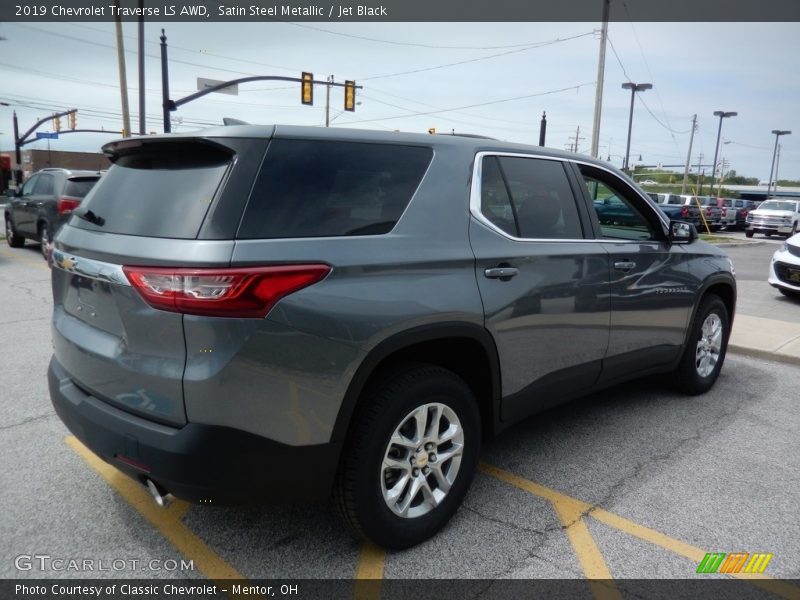 Satin Steel Metallic / Jet Black 2019 Chevrolet Traverse LS AWD