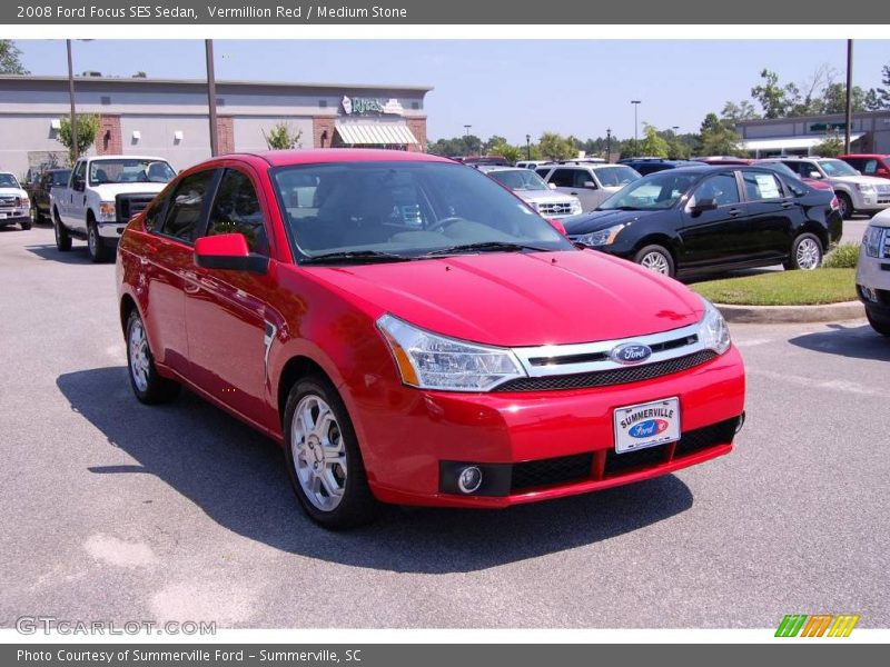 Vermillion Red / Medium Stone 2008 Ford Focus SES Sedan