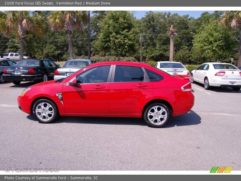 Vermillion Red / Medium Stone 2008 Ford Focus SES Sedan