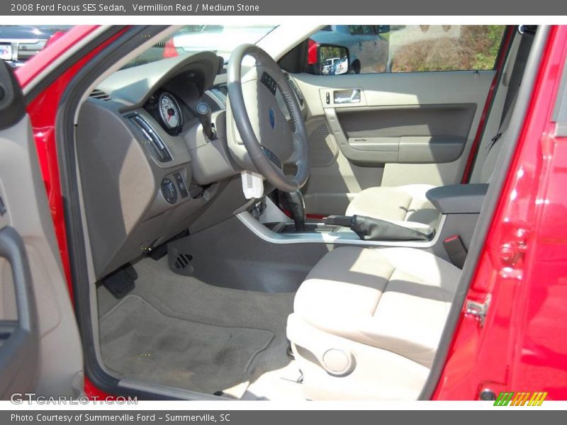 Vermillion Red / Medium Stone 2008 Ford Focus SES Sedan