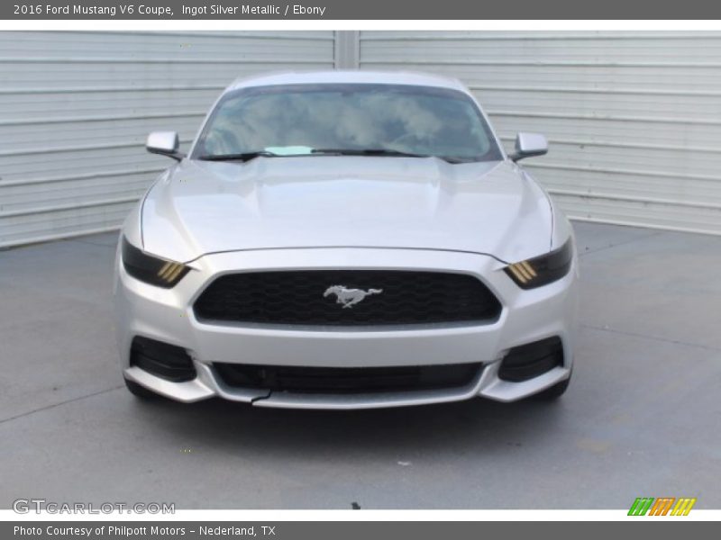 Ingot Silver Metallic / Ebony 2016 Ford Mustang V6 Coupe