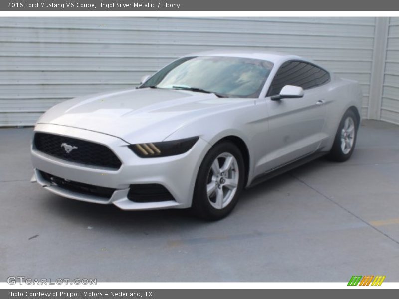 Ingot Silver Metallic / Ebony 2016 Ford Mustang V6 Coupe