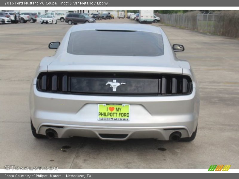 Ingot Silver Metallic / Ebony 2016 Ford Mustang V6 Coupe