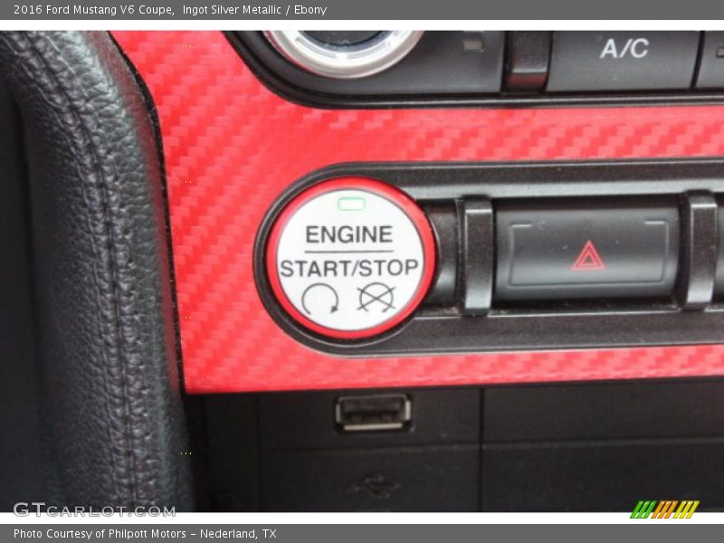 Ingot Silver Metallic / Ebony 2016 Ford Mustang V6 Coupe