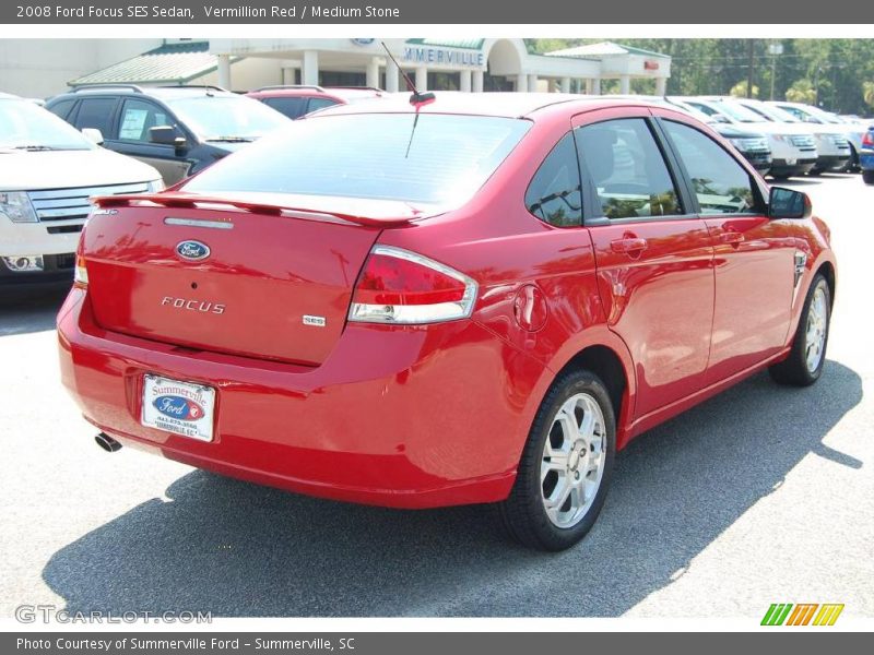 Vermillion Red / Medium Stone 2008 Ford Focus SES Sedan