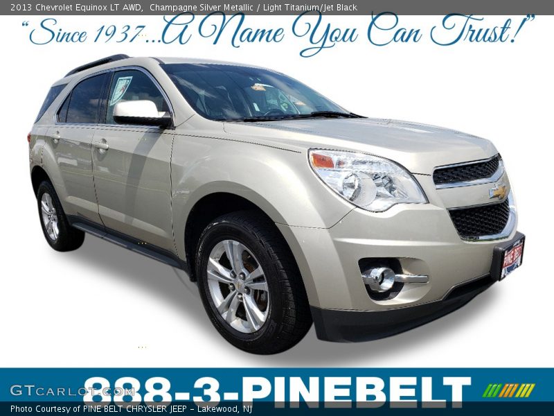 Champagne Silver Metallic / Light Titanium/Jet Black 2013 Chevrolet Equinox LT AWD