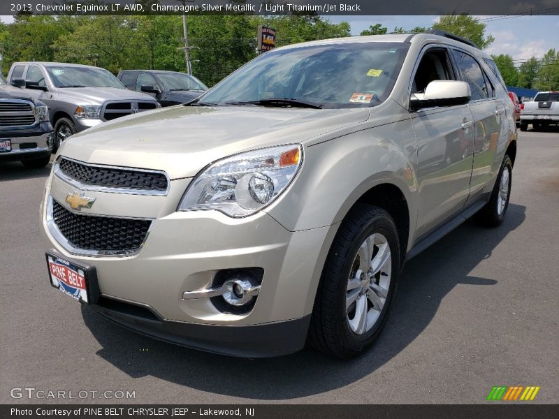 Champagne Silver Metallic / Light Titanium/Jet Black 2013 Chevrolet Equinox LT AWD