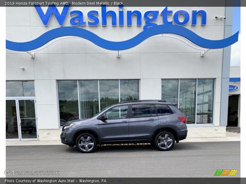 Modern Steel Metallic / Black 2019 Honda Passport Touring AWD