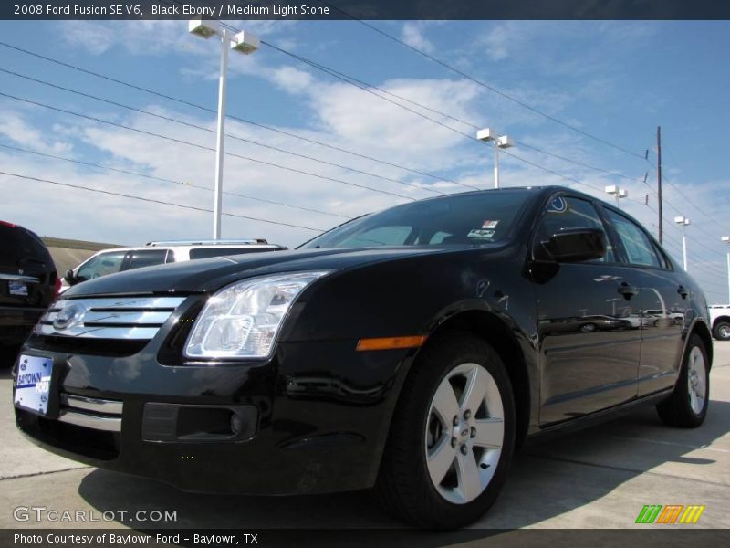 Black Ebony / Medium Light Stone 2008 Ford Fusion SE V6