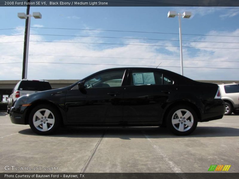Black Ebony / Medium Light Stone 2008 Ford Fusion SE V6