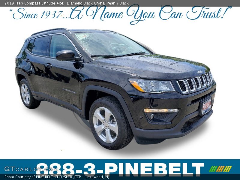 Diamond Black Crystal Pearl / Black 2019 Jeep Compass Latitude 4x4