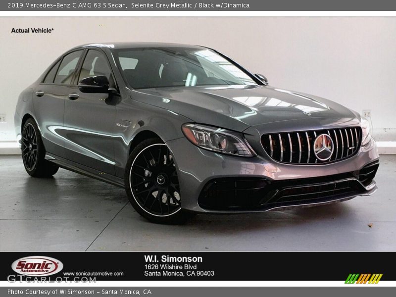 Selenite Grey Metallic / Black w/Dinamica 2019 Mercedes-Benz C AMG 63 S Sedan