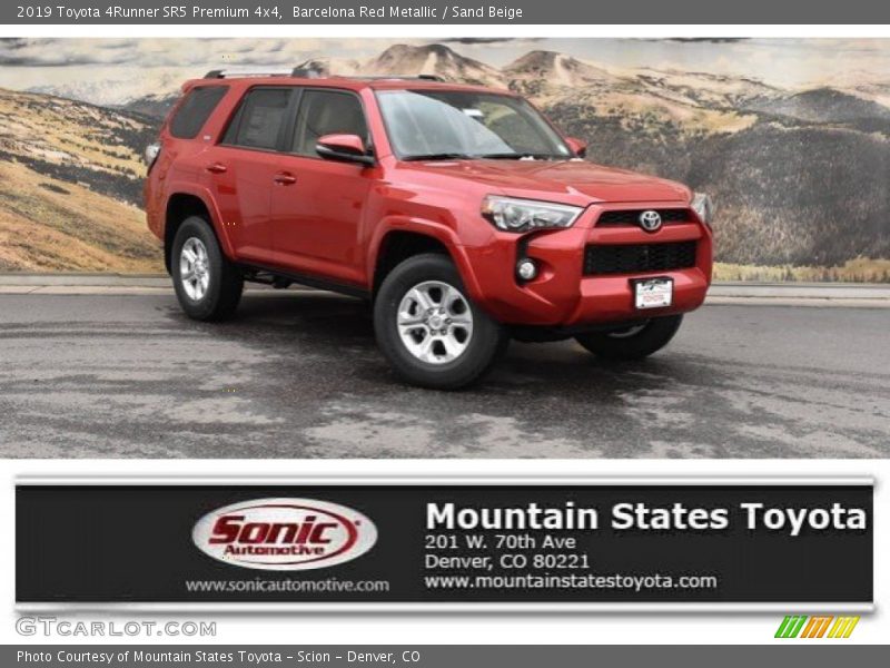 Barcelona Red Metallic / Sand Beige 2019 Toyota 4Runner SR5 Premium 4x4