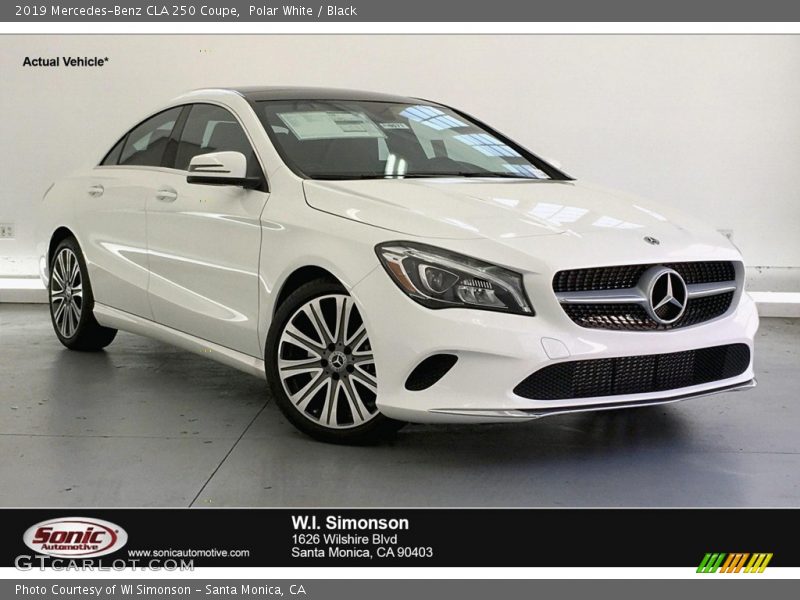 Polar White / Black 2019 Mercedes-Benz CLA 250 Coupe