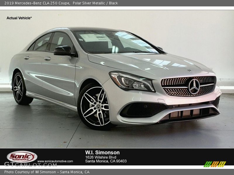 Polar Silver Metallic / Black 2019 Mercedes-Benz CLA 250 Coupe