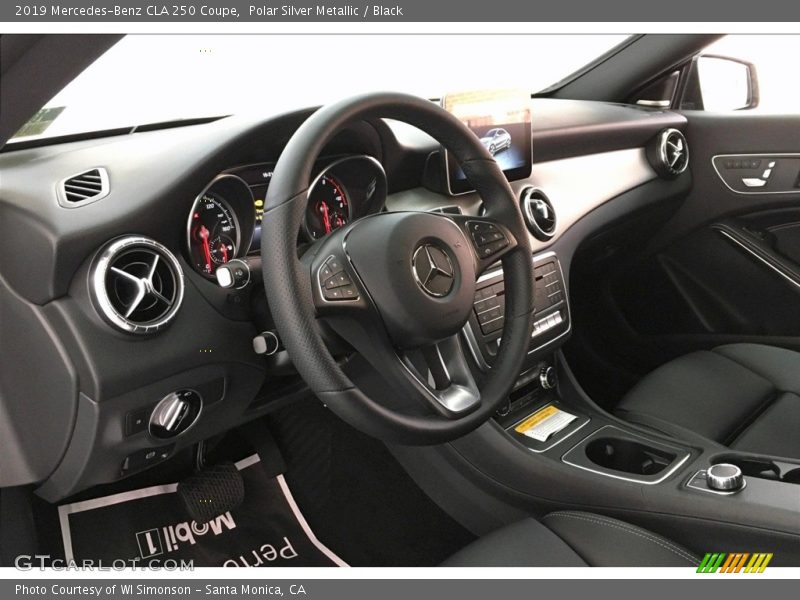 Polar Silver Metallic / Black 2019 Mercedes-Benz CLA 250 Coupe