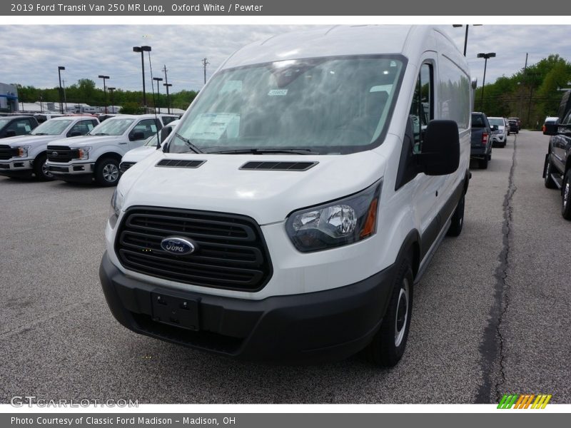 Oxford White / Pewter 2019 Ford Transit Van 250 MR Long