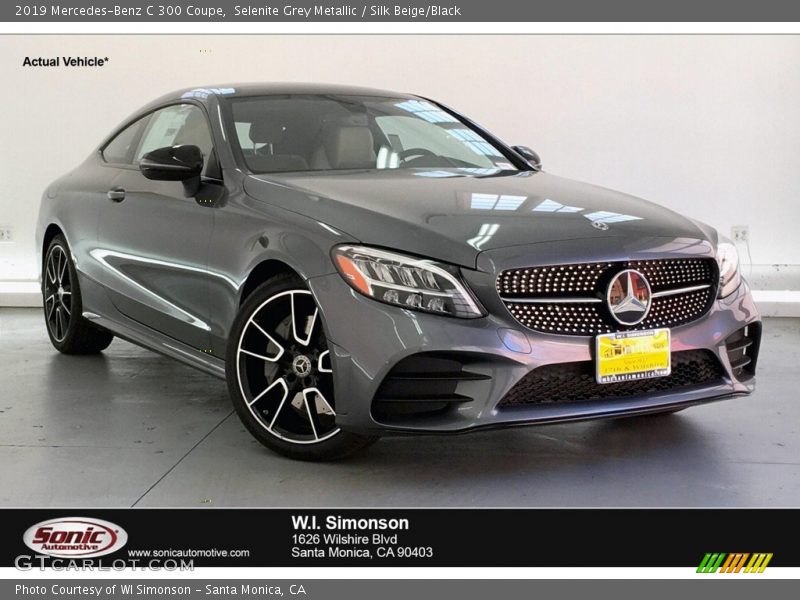 Selenite Grey Metallic / Silk Beige/Black 2019 Mercedes-Benz C 300 Coupe