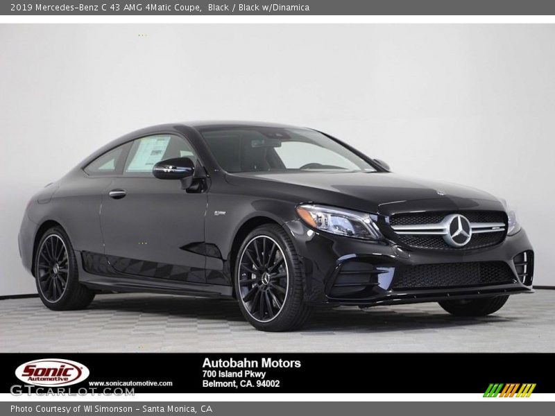 Black / Black w/Dinamica 2019 Mercedes-Benz C 43 AMG 4Matic Coupe