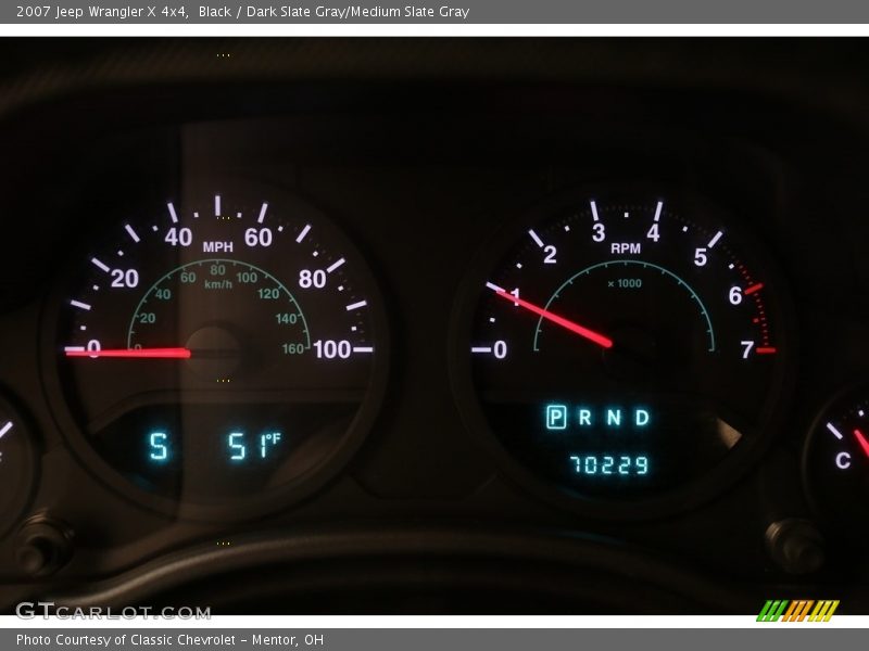Black / Dark Slate Gray/Medium Slate Gray 2007 Jeep Wrangler X 4x4