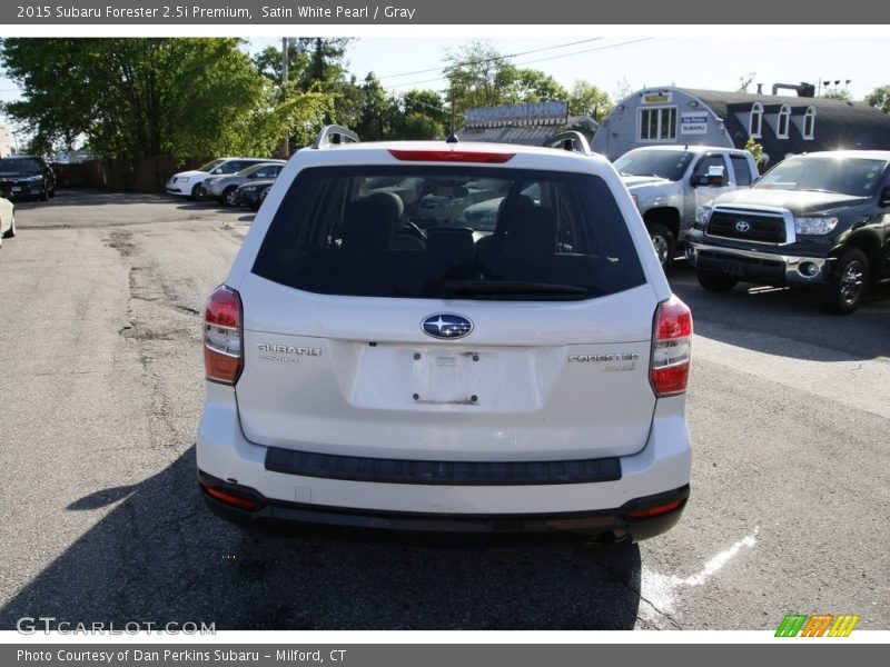 Satin White Pearl / Gray 2015 Subaru Forester 2.5i Premium