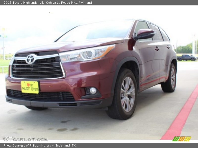 Ooh La La Rouge Mica / Almond 2015 Toyota Highlander LE