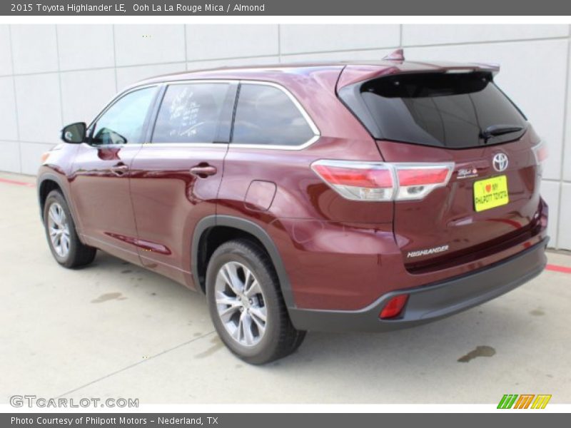 Ooh La La Rouge Mica / Almond 2015 Toyota Highlander LE