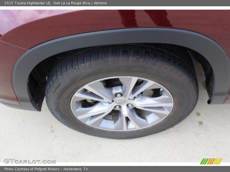 Ooh La La Rouge Mica / Almond 2015 Toyota Highlander LE