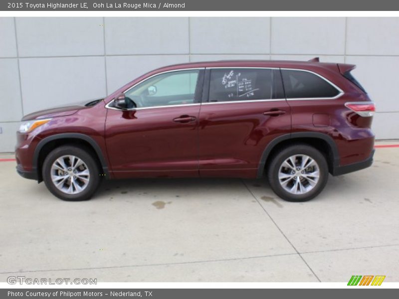 Ooh La La Rouge Mica / Almond 2015 Toyota Highlander LE
