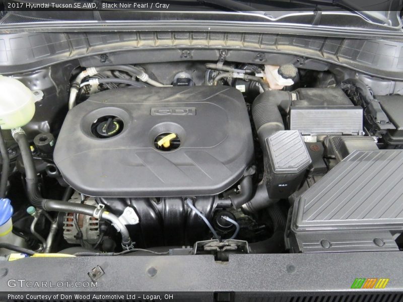 Black Noir Pearl / Gray 2017 Hyundai Tucson SE AWD