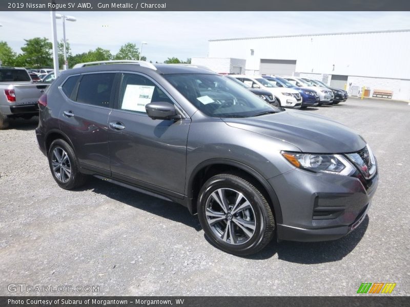 Gun Metallic / Charcoal 2019 Nissan Rogue SV AWD