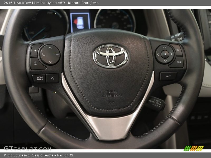 Blizzard Pearl / Ash 2016 Toyota RAV4 Limited Hybrid AWD