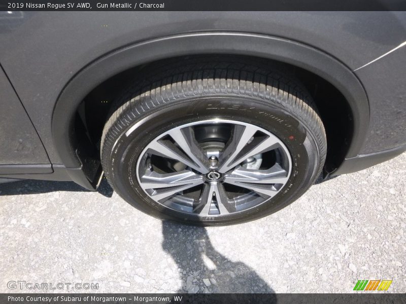 Gun Metallic / Charcoal 2019 Nissan Rogue SV AWD