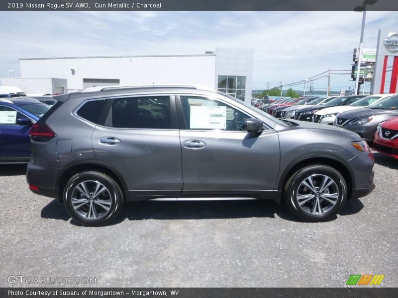 Gun Metallic / Charcoal 2019 Nissan Rogue SV AWD