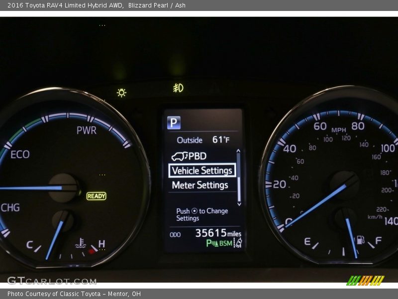 Blizzard Pearl / Ash 2016 Toyota RAV4 Limited Hybrid AWD