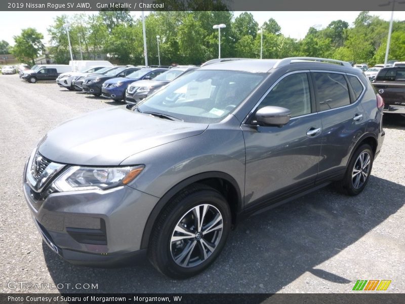 Gun Metallic / Charcoal 2019 Nissan Rogue SV AWD