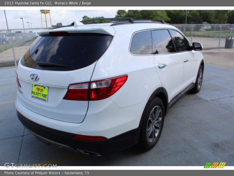 Monaco White / Beige 2013 Hyundai Santa Fe GLS