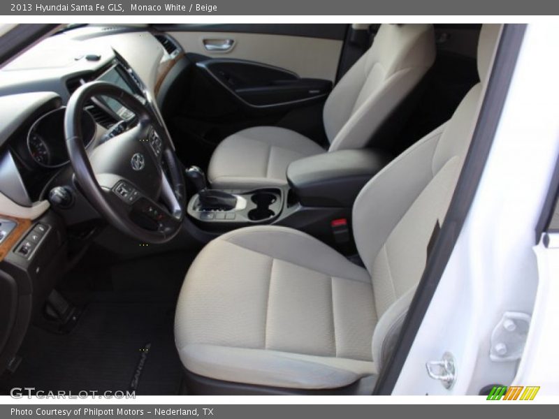 Monaco White / Beige 2013 Hyundai Santa Fe GLS