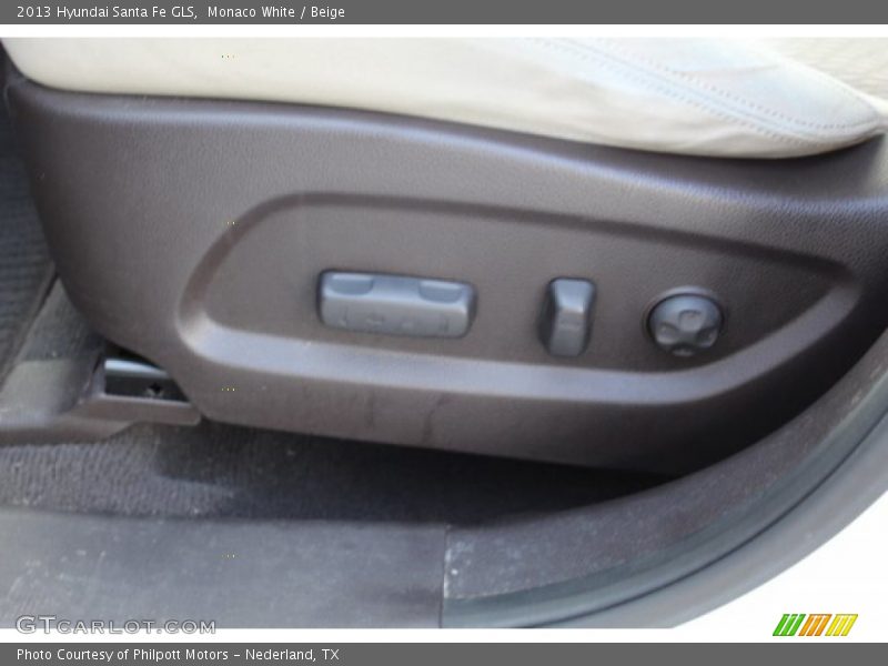 Monaco White / Beige 2013 Hyundai Santa Fe GLS