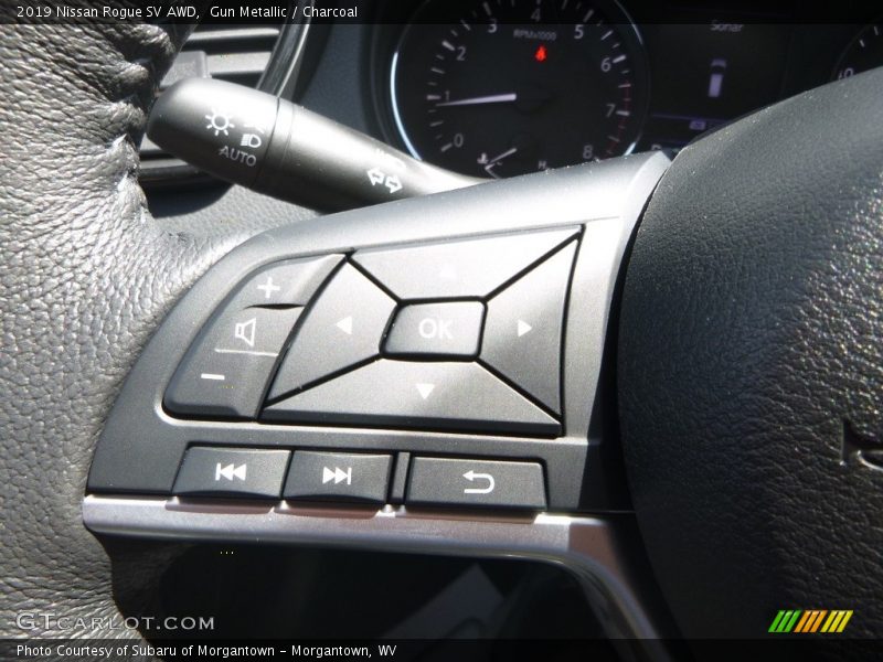 Gun Metallic / Charcoal 2019 Nissan Rogue SV AWD