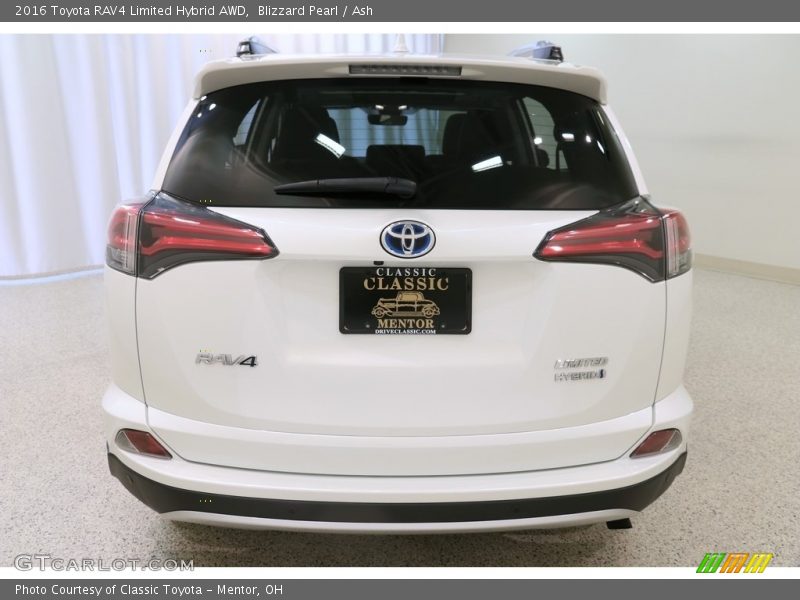 Blizzard Pearl / Ash 2016 Toyota RAV4 Limited Hybrid AWD