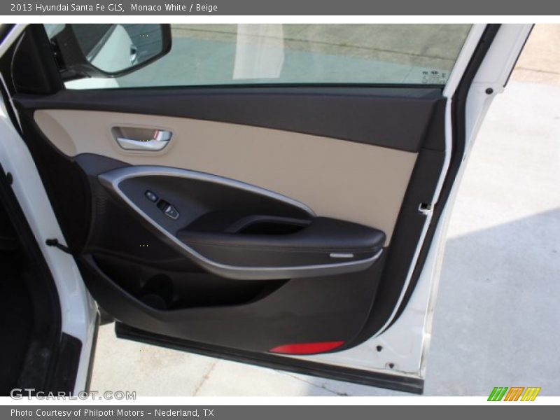 Monaco White / Beige 2013 Hyundai Santa Fe GLS