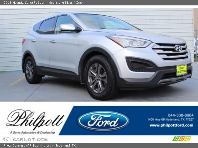 Moonstone Silver / Gray 2013 Hyundai Santa Fe Sport