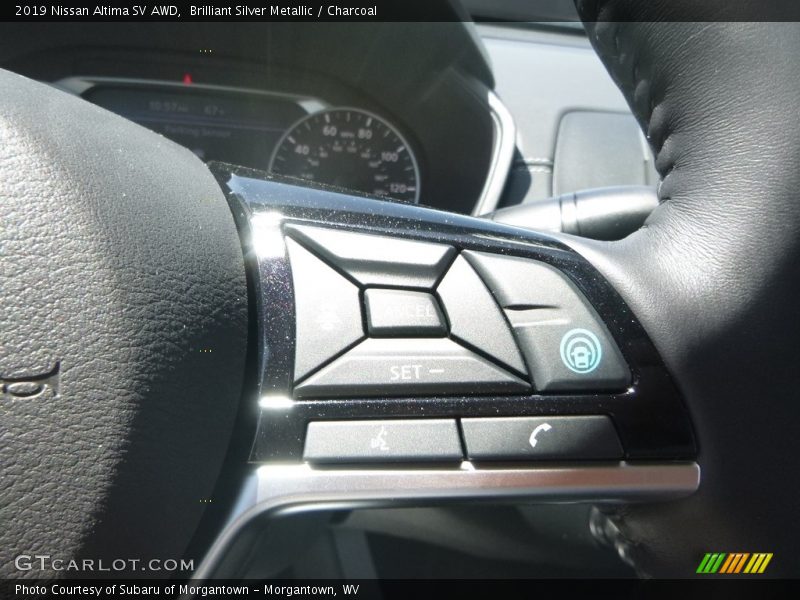 Brilliant Silver Metallic / Charcoal 2019 Nissan Altima SV AWD