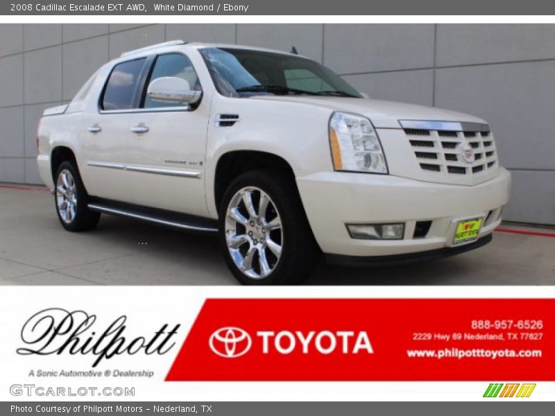 White Diamond / Ebony 2008 Cadillac Escalade EXT AWD