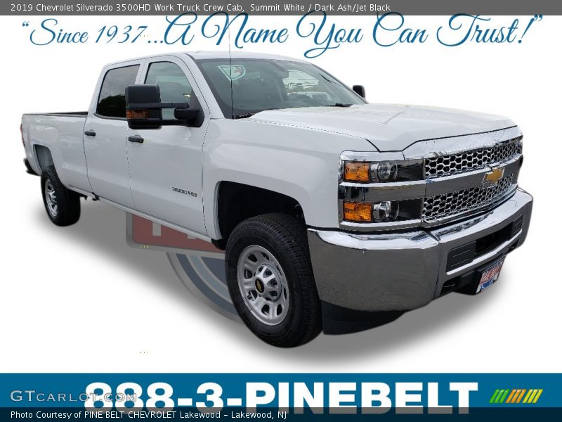 Summit White / Dark Ash/Jet Black 2019 Chevrolet Silverado 3500HD Work Truck Crew Cab
