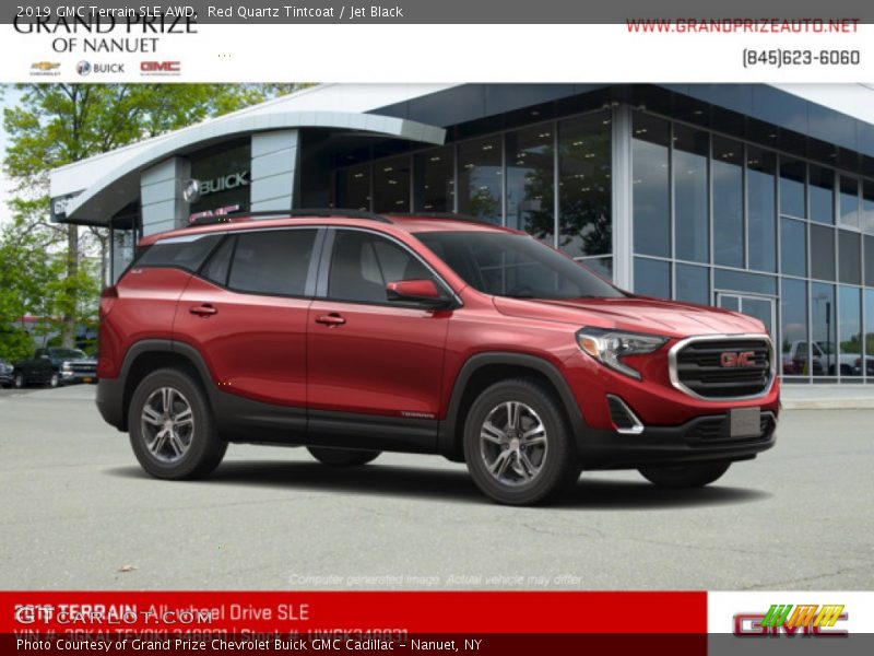 Red Quartz Tintcoat / Jet Black 2019 GMC Terrain SLE AWD