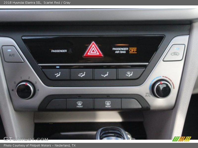 Scarlet Red / Gray 2018 Hyundai Elantra SEL