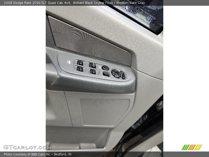 Brilliant Black Crystal Pearl / Medium Slate Gray 2008 Dodge Ram 1500 SLT Quad Cab 4x4