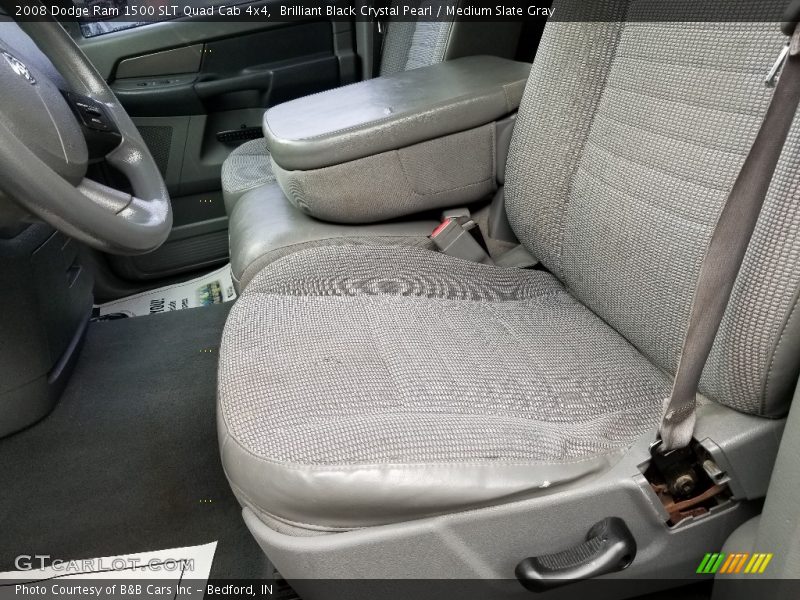 Brilliant Black Crystal Pearl / Medium Slate Gray 2008 Dodge Ram 1500 SLT Quad Cab 4x4